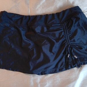 Catalina L Black Swim Bottoms Skirt Flirty C5